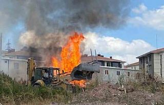 Şantiyede çıkan yangın korkuttu