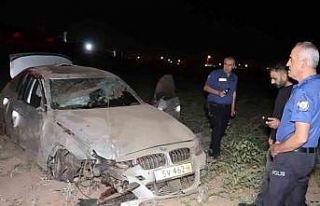 Şarampole takla atıp hurdaya dönen otomobilin sürücüsü...