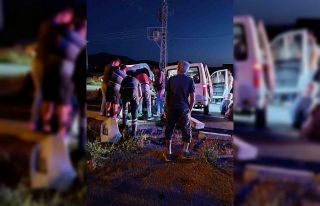 Şarkikaraağaç’ta hafif ticari araç ile otomobil...