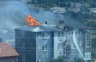 Sinop’ta çatı yangını