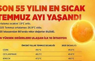 Son 55 yılın en sıcak temmuz ayı yaşandı