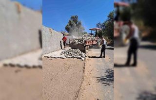 Sultanhisar’da yol genişletme çalışmaları sürüyor