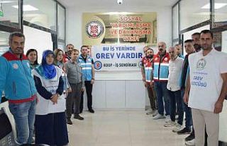 Tatvan SYDV çalışanları greve başladı