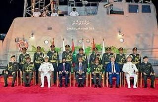 TCG Volkan gemisi Maldivler Milli Savunma Kuvvetleri...