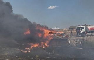 Tekirdağ’da besi çiftliğinde yangın