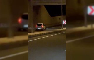 Ters şeritte yolculuk yapan otomobil sürücüsüne...