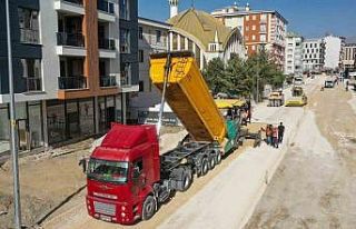 Terzioğlu caddesindeki çalışmalarda sona doğru