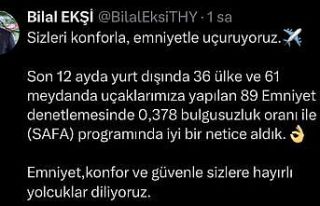 THY 1 yılda 36 ülkede yapılan denetimlerde 0,378...