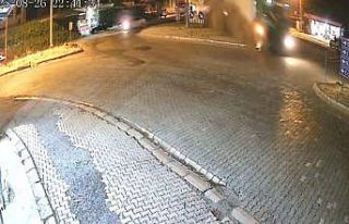 Tırın freni boşaldı, sürücünün soğukkanlılığı...