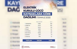 Türkiye’nin elektrik kurulu gücü 120 bin megavatı...
