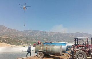 Vatandaşlar yangın için seferber oldular