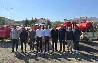 Yangın söndürme tankerleri köylere teslim edildi