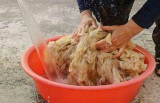 Yün yorgan ve yastıklar geleneksel yöntemler ile...