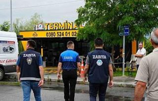Zabıta ve il sağlıktan terminalde denetim
