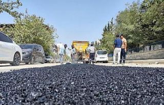 Zarar gören Kavi Caddesi onarılıyor