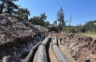 21,5 kilometre arızalı isale hattının 8.5 kilometresi...