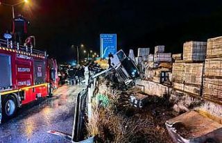 Amasya’da tanker devrildi: 1 yaralı