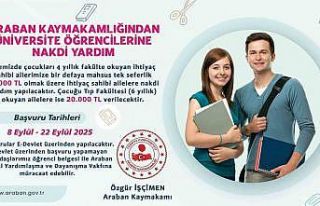 Araban Kaymakamlığı’ndan üniversite öğrencilerine...