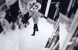 Ayakkabı hırsızlığı güvenlik kamerasında