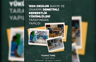 Bakan Tunç: "Bin 534 okulun bakım ve onarımı...