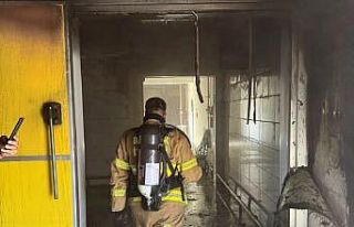 Bandırma-Karacabey yolundaki tesiste çıkan yangın...