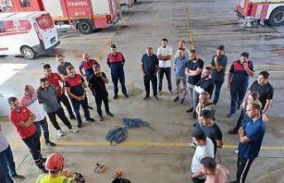 Belediye personeline yüksekte çalışma eğitici...