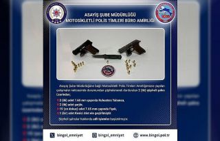 Bingöl’de 2 ruhsatsız tabanca ele geçirildi