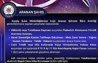 Bingöl’de 8 yıl kesinleşmiş hapis cezası bulunan...