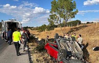 Çorum’da otomobil takla attı: 2 yaralı