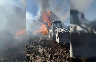 Elazığ’da samanlık yangını
