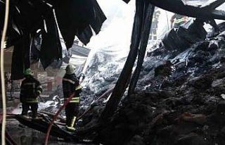 Erzurum’da fabrikada yangın