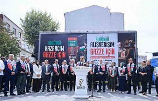 Esenlerli esnaf ve vatandaşlardan Gazze dayanışması