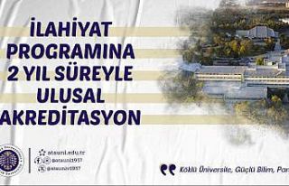 İlahiyat programına 2 yıl süreyle ulusal akreditasyon