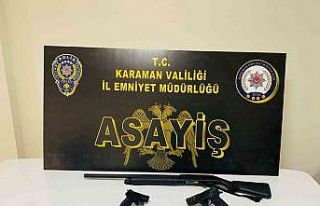 Karaman’da uyuşturucu ve ruhsatsız silahlar ele...