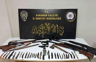 Karaman’da uyuşturucu ve ruhsatsız silahlar ele...