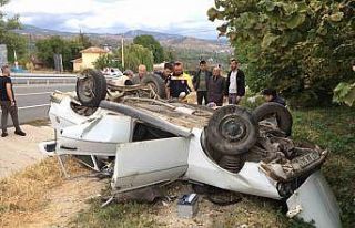 Kastamonu’da otomobil takla attı: 2 yaralı