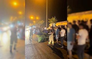 Mardin’de takla atan otomobil sürücüsü yaralandı