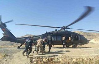 Siirt’te jandarma helikopteri, iş kazası geçiren...