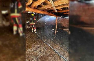 Sındırgı’da ahır yangını