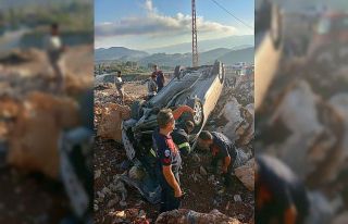 Takla atan aracın sürücüsü yaralandı