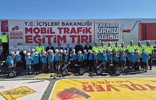 Tekirdağ’da mobil tırla trafik eğitimi