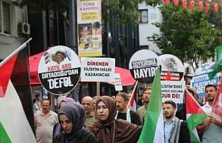 Uşak’ta Sumud Filosu ve Gazze’ye destek yürüyüşü