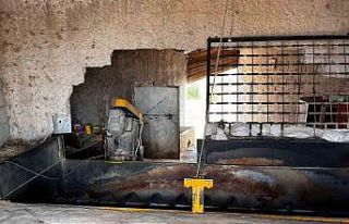 Yem karma tankına düşen işçi yaralandı