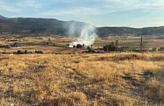 Yeşilova’da arazi yangını