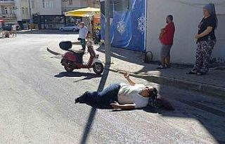 Yola dökülen sıvı madde kaza yaptırdı: 1 yaralı