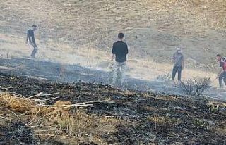 Yüksekova’da anız yangını çevredeki evlere...