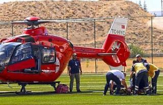 100 kilometre uzaklıktaki hastaya hava ambulansı...