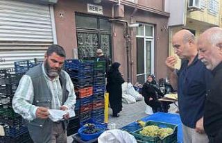 Alaşehir’in üzümleri Tavşanlı semt pazarında