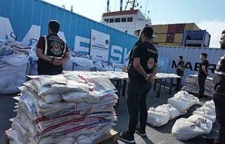 Ambarlı Limanı’nda ele geçirilen 1,7 ton kokain...