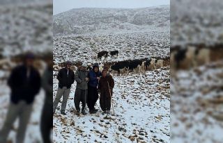 Aniden kar bastırınca yaylada mahsur kalan kadın...